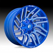 Fuel Typhoon D774 Anodized Blue Milled Custom Truck Wheels